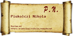 Piskolczi Nikola névjegykártya